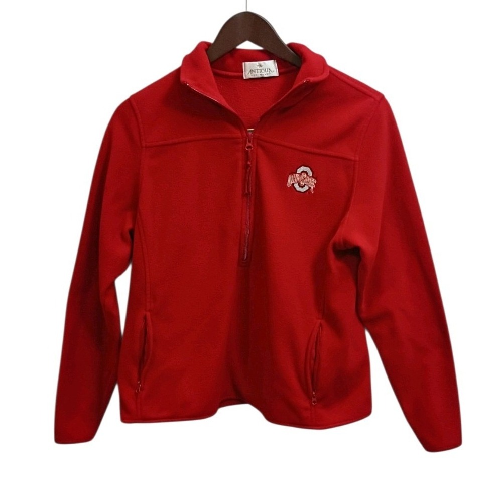 Ohio State University Antigua Half-Zip‎ Fleece Pullover Size Small Womens